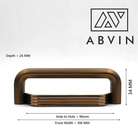 ABVIN Linning Dual Copper Modern Cup Pulls Cabinet Handles for Hardware Cabinets, Cupboards and Drawers - 1 pcs