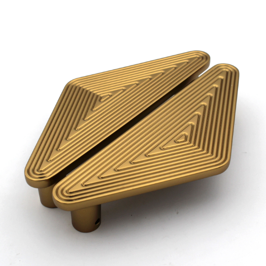 Brushed Gold Solid Half Style Door Cabinet Wardrobe Handles