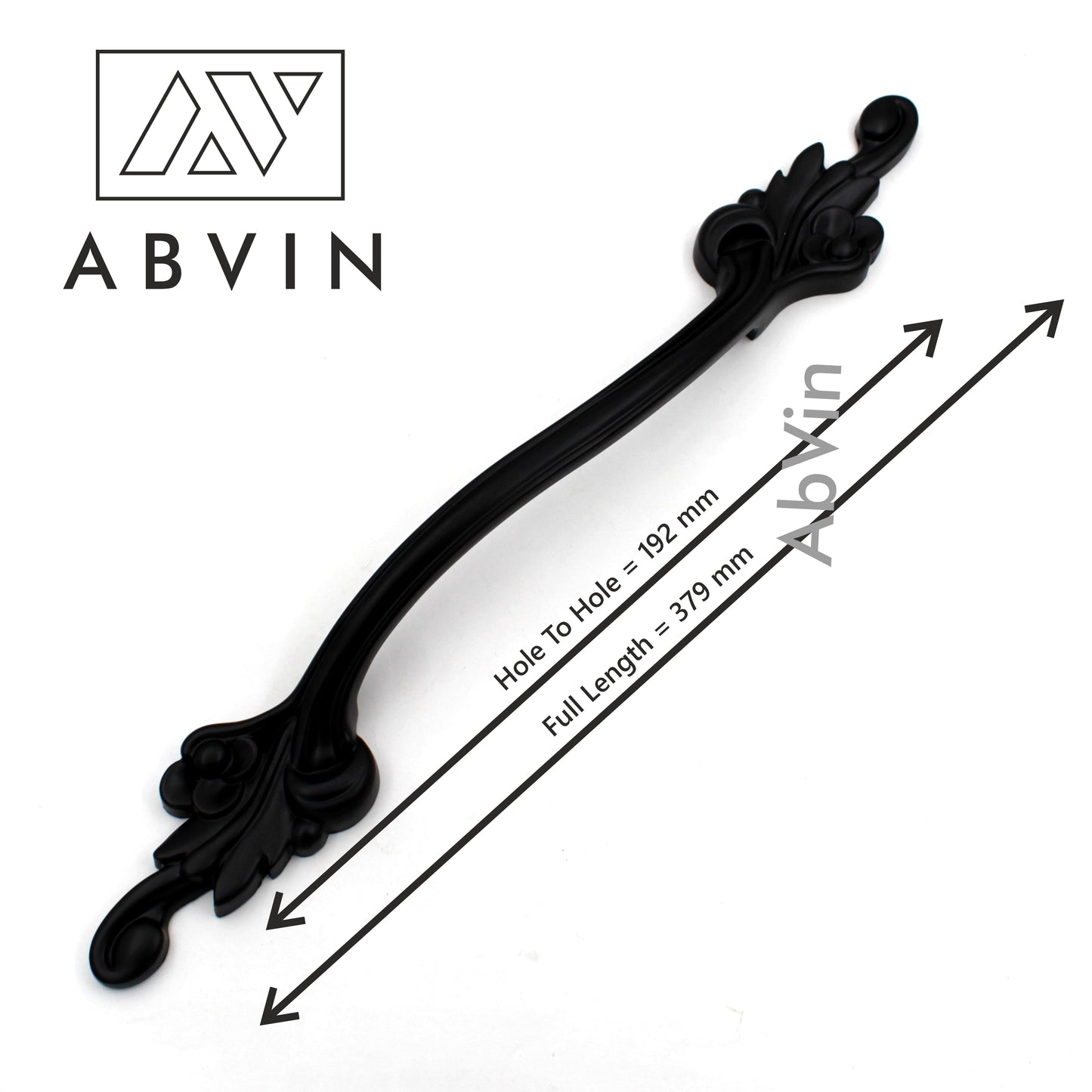 ABVIN Black Flower Vintage Bar Handles Cabinet Hardware, Furniture Pulls for Doors, Cabinets, Cupboards & Drawer