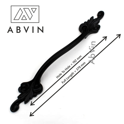 ABVIN Black Flower Vintage Bar Handles Cabinet Hardware, Furniture Pulls for Doors, Cabinets, Cupboards & Drawer