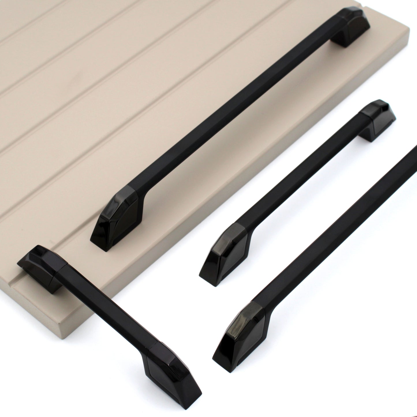ABVIN Dual Black Bar Handles, Modern Gold Cabinet Hardware, Furniture Pulls for Doors, Cabinets, Cupboards & Drawers
