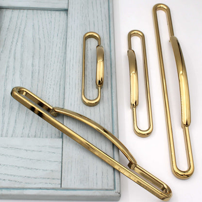 Modern Gold Finish Handles Pulls Cabinet Drawer Dresser Furniture Knob Handle Pulls - 1 piece