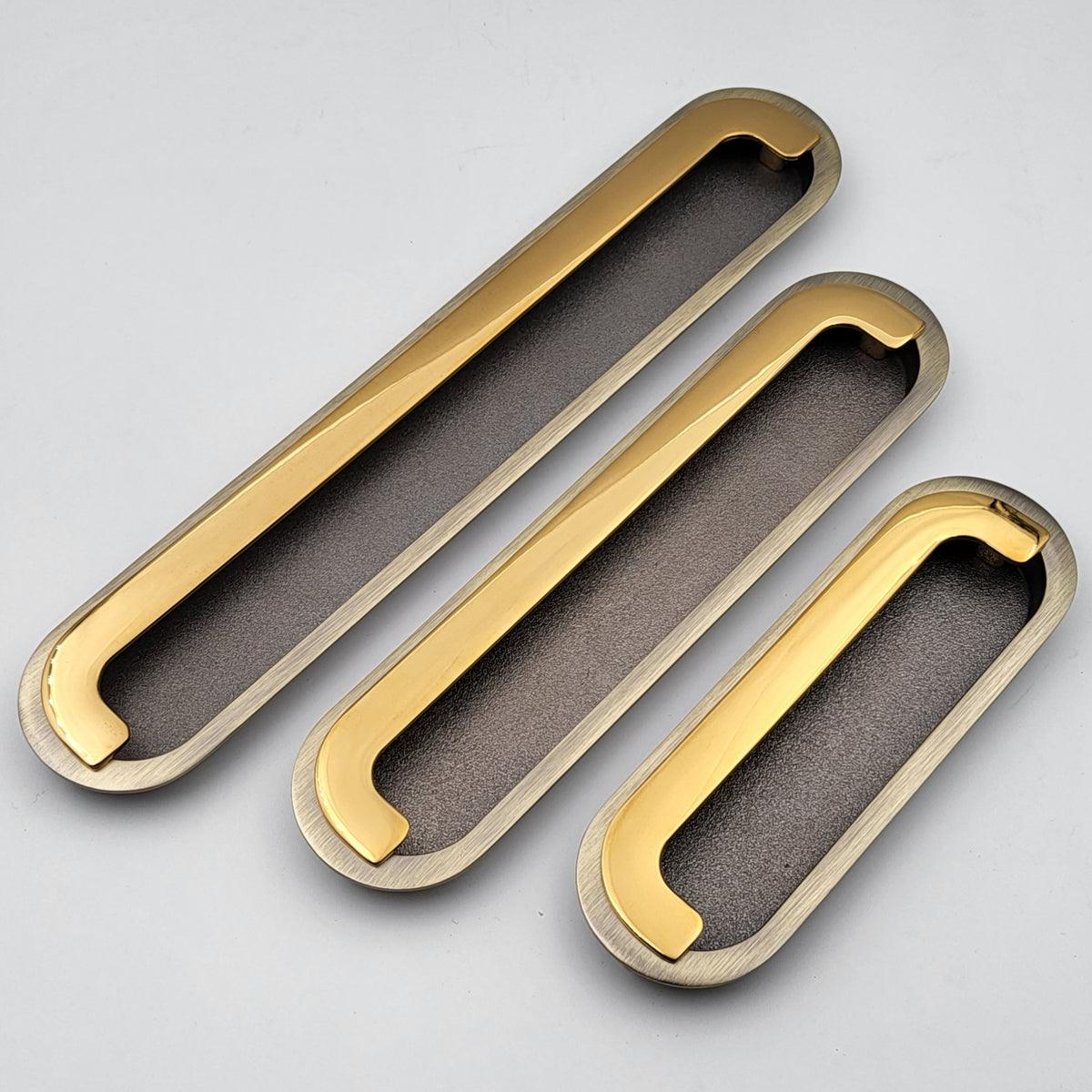 Antique Gold Concealed Sliding Door Handle and Concealed Door Pull Handle, Handles for Sliding wardrobes and Drawers (Copy)