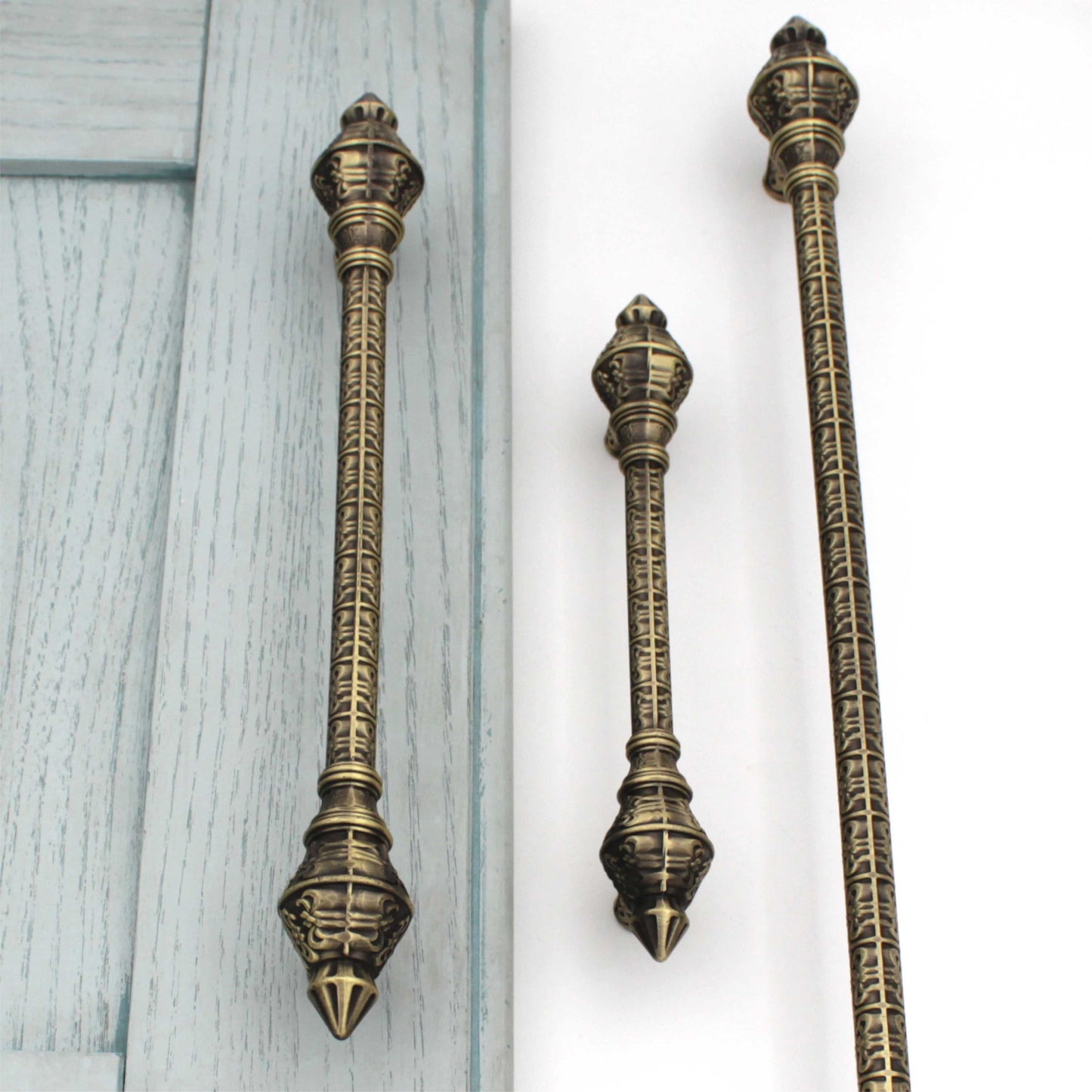 Rajwadi Antique Handles Pulls Cabinet Drawer Dresser Furniture Knob Handle Pulls Matt Dark Gold - 1 piece