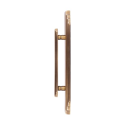AV-EXP-011 12 inch Pure Brass Vintage Antique Door Plate Handle for Main Door Handles, Pulls for Front Door - 1 pcs
