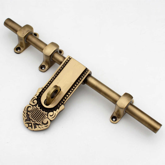 Main Door  Brass Aldrop  – 100% Handmade Solid Brass Latch, Brass Sliding Door Bolt - 1 set