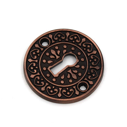 Copper Antique Finish Keyhole with Design, Key Hole for Lock - 1 pcs