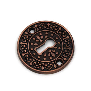 Copper Antique Finish Keyhole with Design, Key Hole for Lock - 1 pcs
