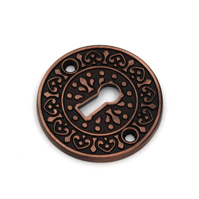 Copper Antique Finish Keyhole with Design, Key Hole for Lock - 1 pcs