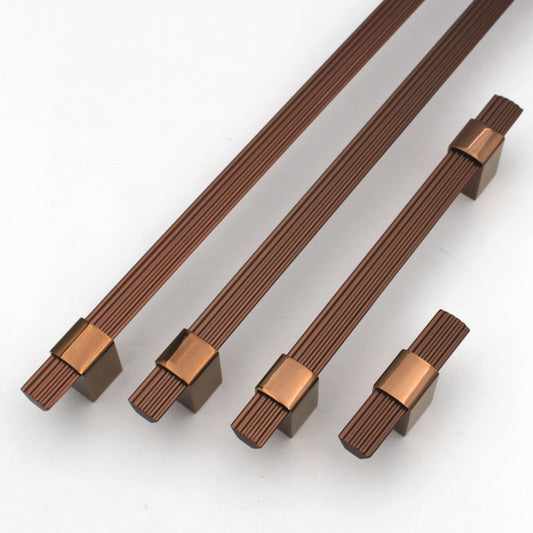 odern Lining Copper Finish Cabinet Handle - Sold Individually