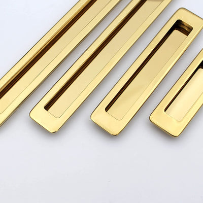 Pvd Gold Concealed Sliding Door Handle and Concealed Door Slide Handle , Door Handle and Concealed Door Pull Handle, Drawer Handles , Handles for Sliding wardrobes ( 1 Pcs )