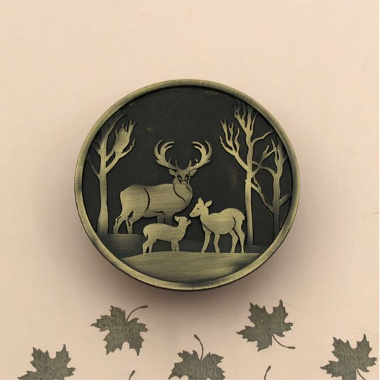 Premium Large Round Deer Family Knobs Unique Cabinet Beautiful Drawer  Decorative  Dresser Knobs Drawer Pulls - 1  piece
