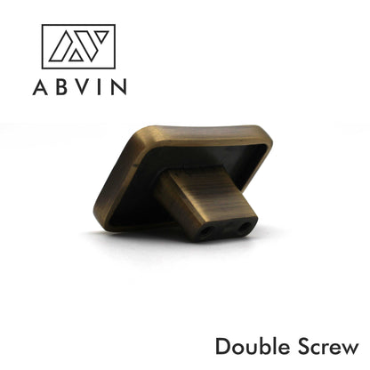 ABVIN Premium Brass Knobs Handles, Rectangle design Furniture Pulls Cabinets Cupboards Drawers knob (1 pcs)