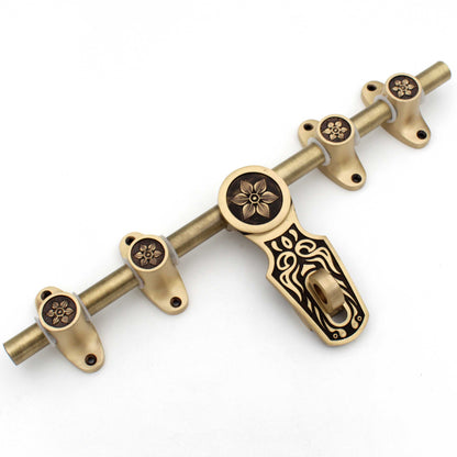 Main Door  14" Brass Aldrop  – 100% Handmade Solid Brass Latch, Brass Sliding Door Bolt - 1 set