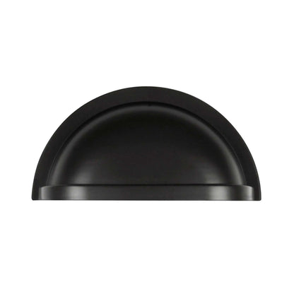 Matt Black Classical Cup Pulls Cabinet Handles for Hardware Cabinets, Cupboards and Drawers - 1 pcs