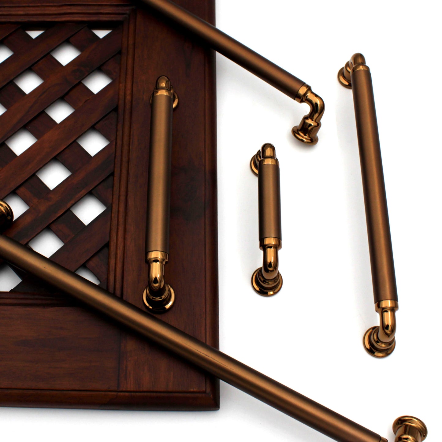 Modern Dual Copper Handles Pulls Cabinet Drawer Dresser Furniture Handle Pulls - 1 pcs