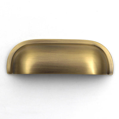 ABVIN Brass Antique Classical Cup Pulls Cabinet Handles for Hardware Cabinets, Cupboards and Drawers - 1 pcs