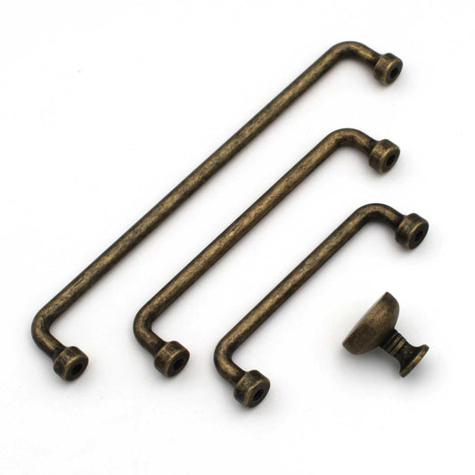 Solid Antique Finish Cabinet Pull Handle – Brass Antique Finish | Modern Bar Handle for Kitchen, Drawer & Wardrobe (1 Pc)