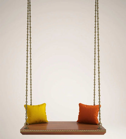 Handcrafted Solid Indian Swing with Brass Chain