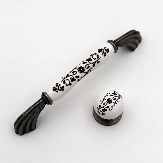 Solid Ceramic Grey Finish Cabinet Pull Handle – Grey Finish | Modern Bar Handle for Kitchen, Drawer & Wardrobe (1 Pc)