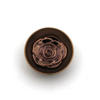 Solid Rosegold Floral Finish Cabinet Pull Knobs