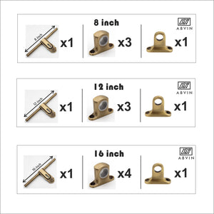 Main Door  Brass Aldrop  – 100% Handmade Solid Brass Latch, Brass Sliding Door Bolt - 1 set