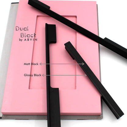 ABVIN Long Dual Black Bar Handles, Modern Cabinet Hardware, Furniture Pulls -01 piece