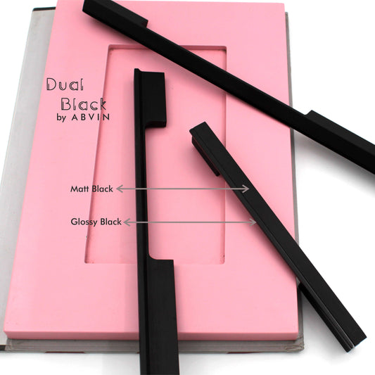 ABVIN Long Dual Black Bar Handles, Modern Cabinet Hardware, Furniture Pulls -01 piece