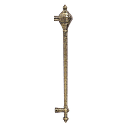 Matt Antique Brass Finish Door Handle: Ornate Entrance Hardware
