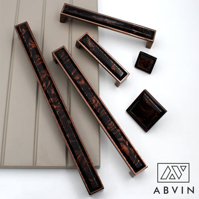 Modern Corian Marble Handles Pulls Cabinet Drawer Dresser Furniture Knob Handle Appliance Pulls - 1 pcs