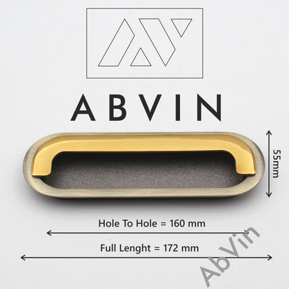 Antique Gold Concealed Sliding Door Handle and Concealed Door Pull Handle, Handles for Sliding wardrobes and Drawers (Copy)