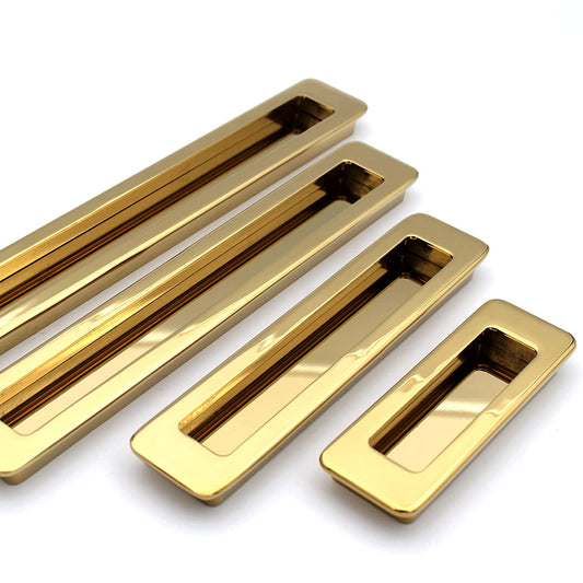 Pvd Gold Concealed Sliding Door Handle and Concealed Door Slide Handle , Door Handle and Concealed Door Pull Handle, Drawer Handles , Handles for Sliding wardrobes ( 1 Pcs )