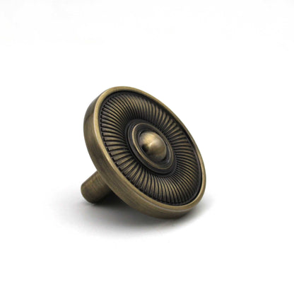 Vintage Wheel Antique Cabinet Knob | Antique Bronze Drawer Pull for Furniture, Dressers & Cupboards