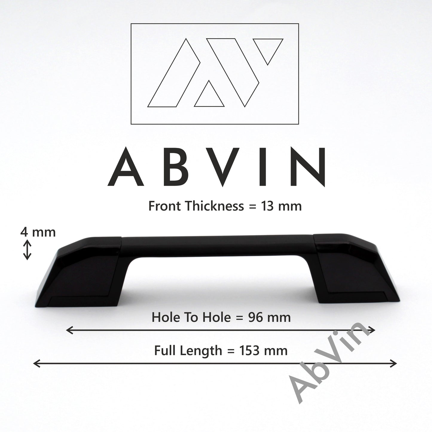 ABVIN Dual Black Bar Handles, Modern Gold Cabinet Hardware, Furniture Pulls for Doors, Cabinets, Cupboards & Drawers