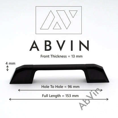 ABVIN Dual Black Bar Handles, Modern Gold Cabinet Hardware, Furniture Pulls for Doors, Cabinets, Cupboards & Drawers