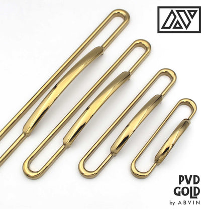 Modern Gold Finish Handles Pulls Cabinet Drawer Dresser Furniture Knob Handle Pulls - 1 piece