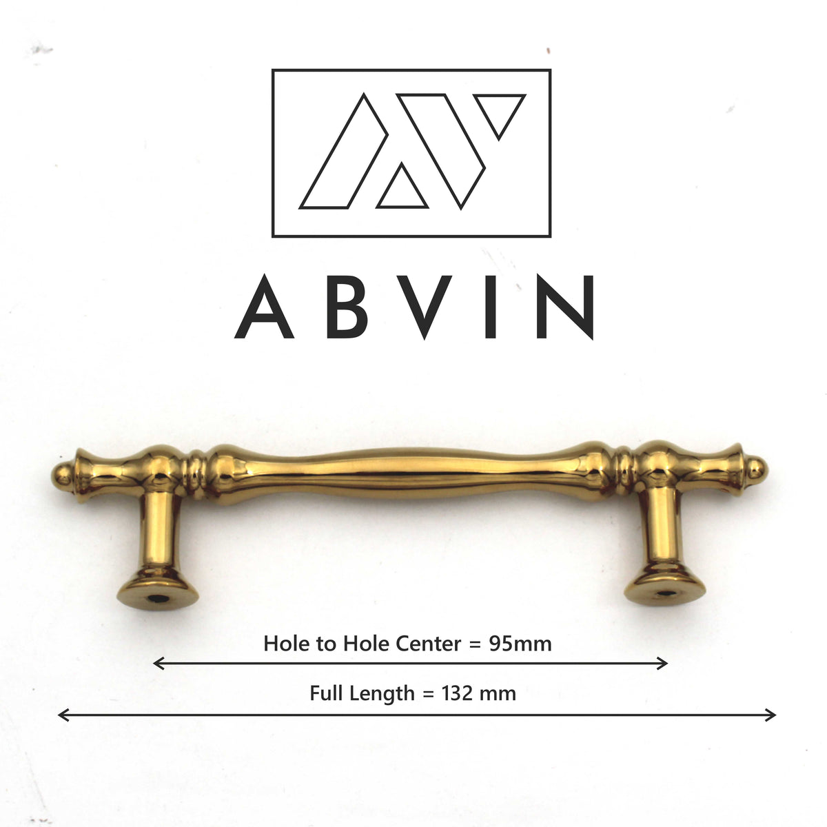 Classical Elegant PVD Gold Handles Pulls Cabinet Drawer Dresser Furniture Knob Handle Pulls - 1 piece