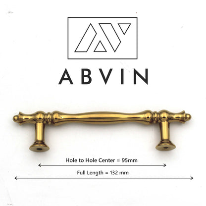 Classical Elegant PVD Gold Handles Pulls Cabinet Drawer Dresser Furniture Knob Handle Pulls - 1 piece