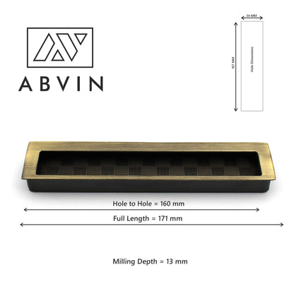 Antique Modern Flush Pull Handle Concealed Sliding Door, Cabinet, Drawer