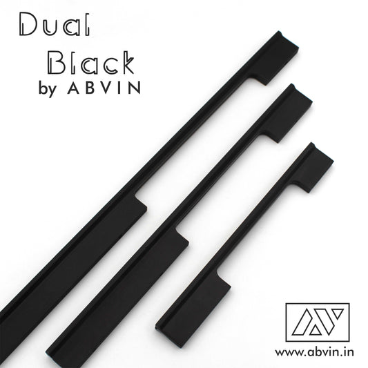 ABVIN Long Dual Black Bar Handles, Modern Cabinet Hardware, Furniture Pulls -01 piece