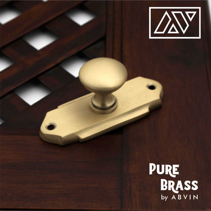 ABVIN Pure Brass Plate Knobs Handles, Furniture Pulls Cabinets Cupboards Drawers knob (1 pcs)