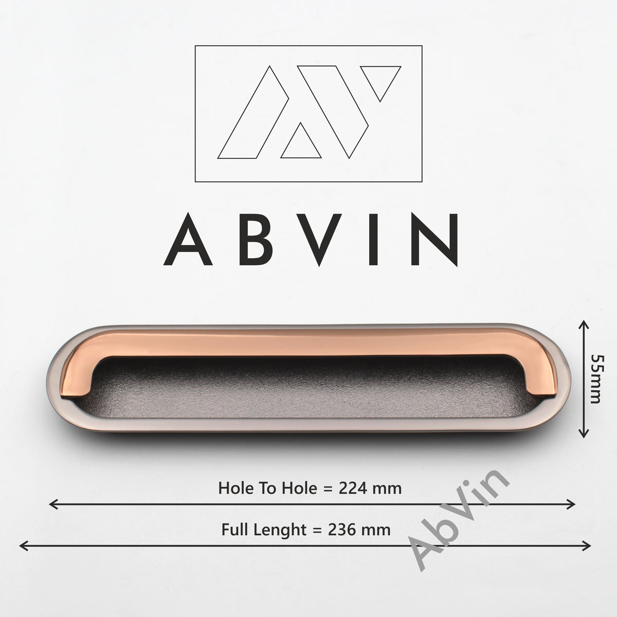 Grey Rosegold Concealed Sliding Door Handle and Concealed Door Pull Handle, Handles for Sliding wardrobes and Drawers