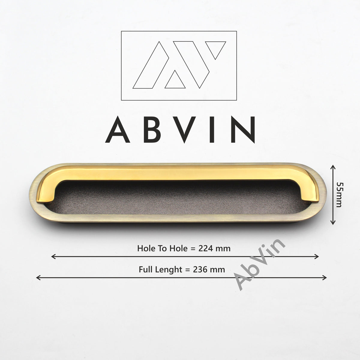 Antique Gold Concealed Sliding Door Handle and Concealed Door Pull Handle, Handles for Sliding wardrobes and Drawers (Copy)