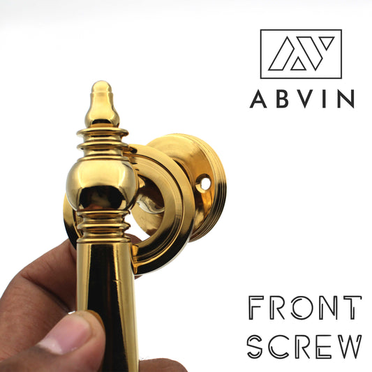 PVD Gold Brass Antique Door Handle: Ornate Entrance Hardware