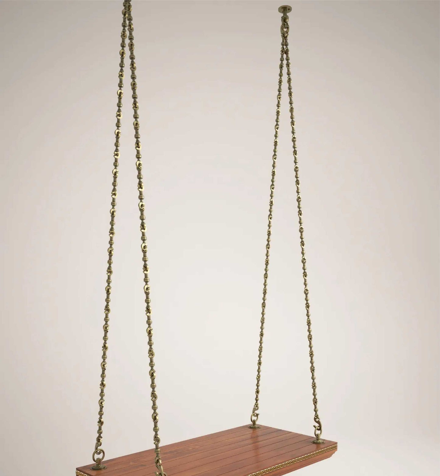 Handcrafted Solid Indian Swing with Brass Chain