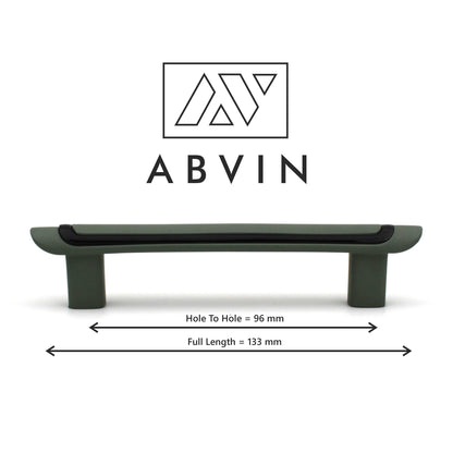 ABVIN Slim Black Green Handles, Modern  Cabinet Hardware, Furniture Pulls for Doors, Cabinets, Cupboards & Drawers