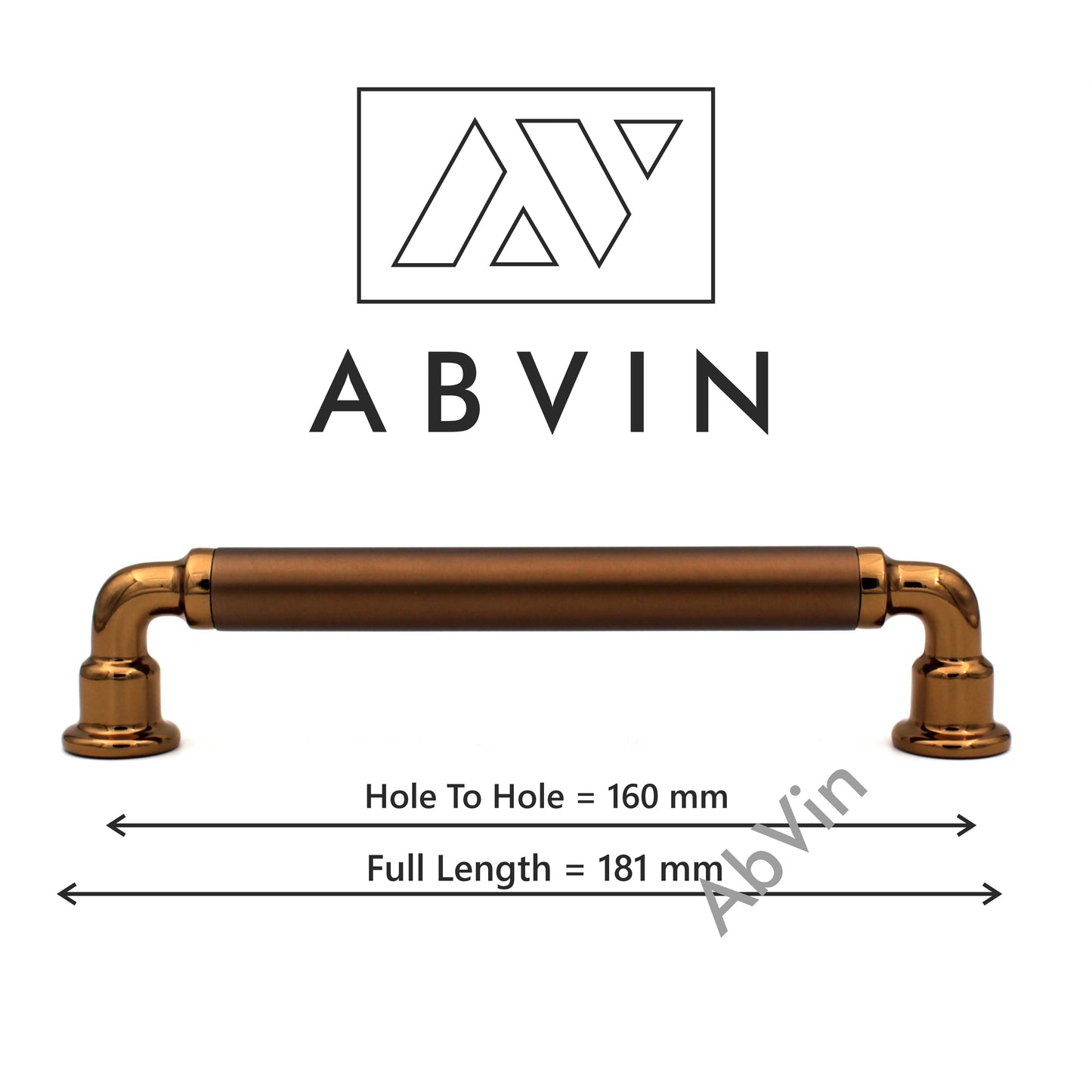 Modern Dual Copper Handles Pulls Cabinet Drawer Dresser Furniture Handle Pulls - 1 pcs