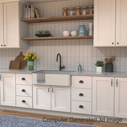 Matt Black Classical Cup Pulls Cabinet Handles for Hardware Cabinets, Cupboards and Drawers - 1 pcs