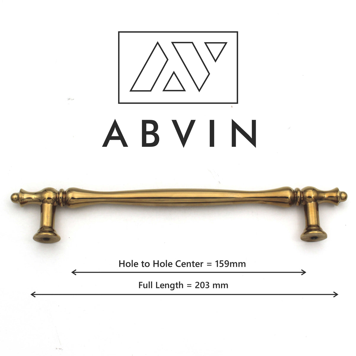 Classical Elegant PVD Gold Handles Pulls Cabinet Drawer Dresser Furniture Knob Handle Pulls - 1 piece