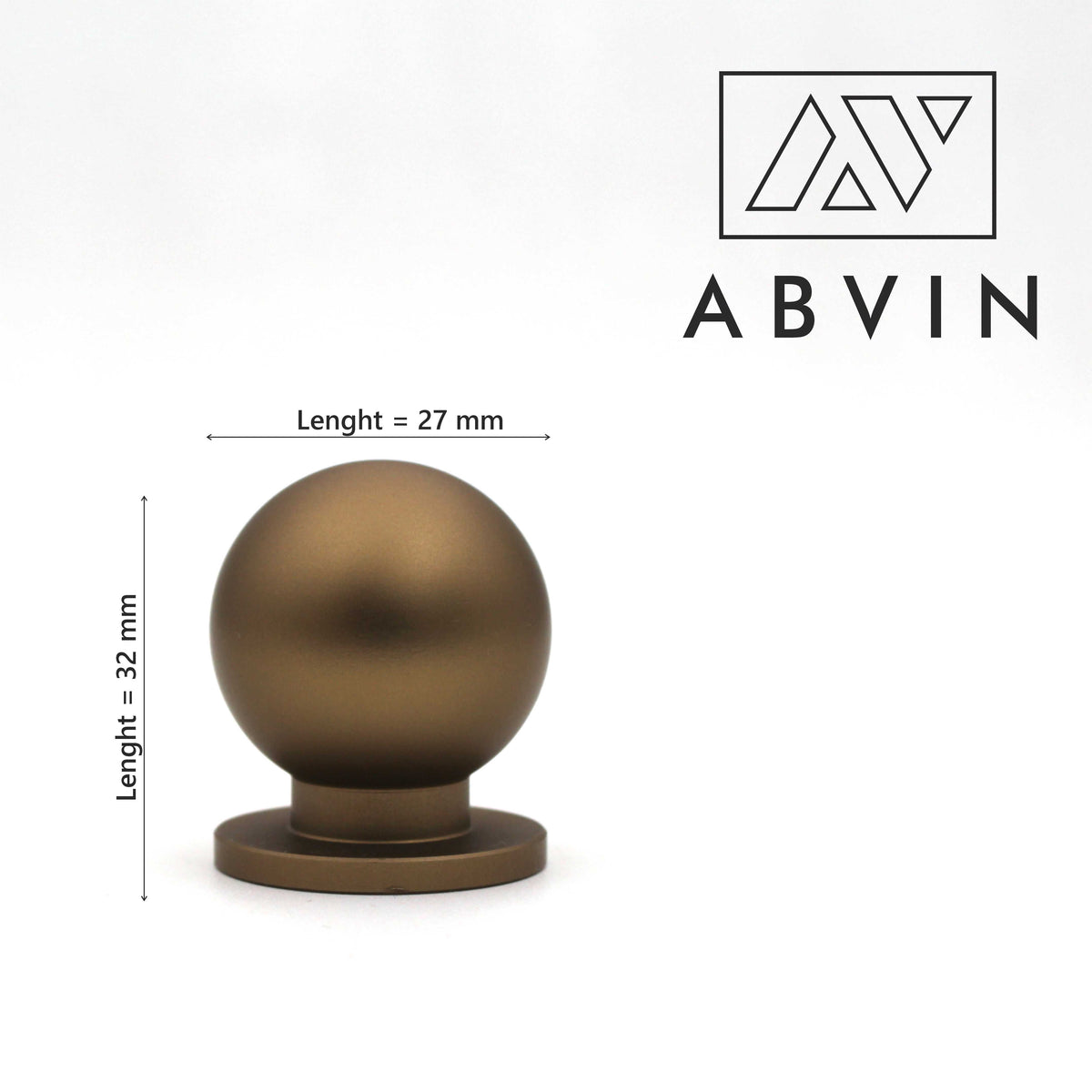 ABVIN Round Door Knob – Antique Bronze Finish